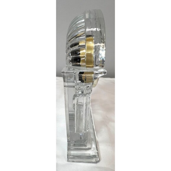 Lead Crystal Mantel Clock By Sterling & Noble - Picture 3 of 4